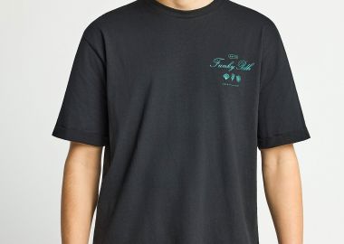 Ανδρικό βαμβακερό relaxed t-shirt με τύπωμα - FUNKY BUDDHA - 