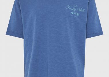 Ανδρικό βαμβακερό relaxed t-shirt με τύπωμα - FUNKY BUDDHA - 