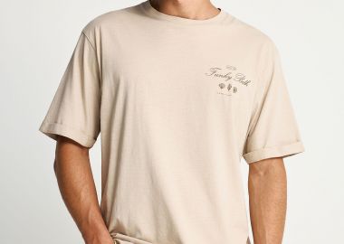 Ανδρικό βαμβακερό relaxed t-shirt με τύπωμα - FUNKY BUDDHA - 