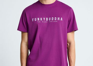 Ανδρικό βαμβακερό t-shirt με τύπωμα - FUNKY BUDDHA - 