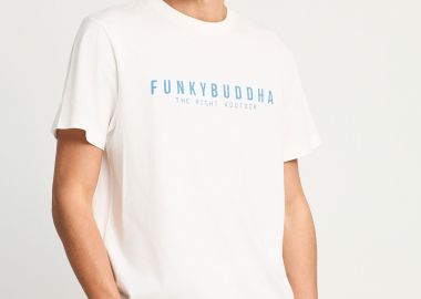 Ανδρικό βαμβακερό t-shirt με τύπωμα - FUNKY BUDDHA - 