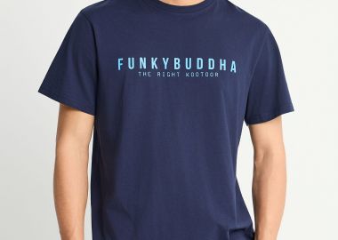 Ανδρικό βαμβακερό t-shirt με τύπωμα - FUNKY BUDDHA - 