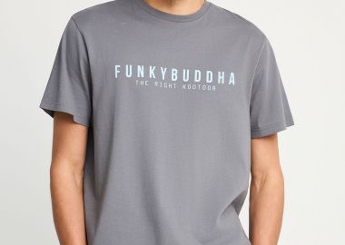 Ανδρικό βαμβακερό t-shirt με τύπωμα - FUNKY BUDDHA - 