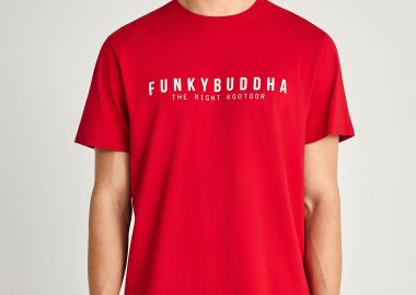 Ανδρικό βαμβακερό t-shirt με τύπωμα - FUNKY BUDDHA - 