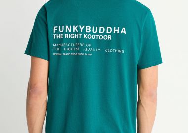 Ανδρικό βαμβακερό t-shirt με τύπωμα - FUNKY BUDDHA - 