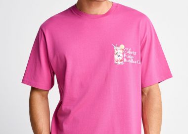 Ανδρικό βαμβακερό t-shirt με τύπωμα - FUNKY BUDDHA - 