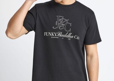 Ανδρικό βαμβακερό t-shirt με τύπωμα - FUNKY BUDDHA - 