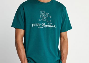 Ανδρικό βαμβακερό t-shirt με τύπωμα - FUNKY BUDDHA - 