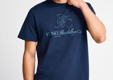 Ανδρικό βαμβακερό t-shirt με τύπωμα - FUNKY BUDDHA - 