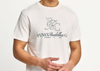 Ανδρικό βαμβακερό t-shirt με τύπωμα - FUNKY BUDDHA - 