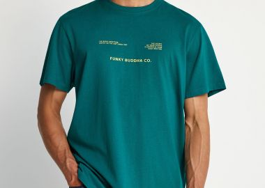 Ανδρικό βαμβακερό t-shirt με τύπωμα - FUNKY BUDDHA - 