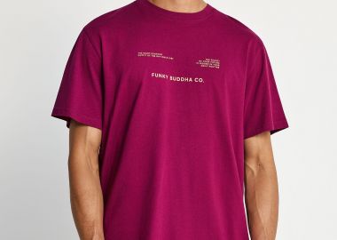 Ανδρικό βαμβακερό t-shirt με τύπωμα - FUNKY BUDDHA - 