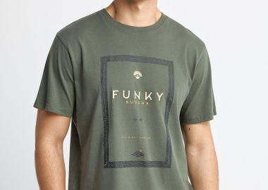 Ανδρικό βαμβακερό t-shirt με τύπωμα - FUNKY BUDDHA - 