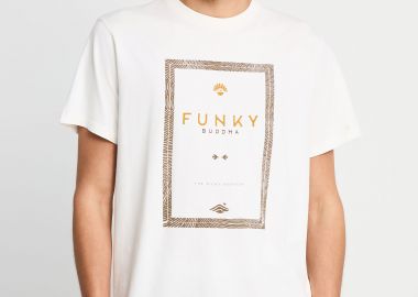 Ανδρικό βαμβακερό t-shirt με τύπωμα - FUNKY BUDDHA - 