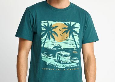Ανδρικό βαμβακερό t-shirt με τύπωμα - FUNKY BUDDHA - 