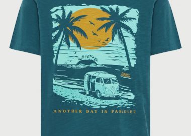 Ανδρικό βαμβακερό t-shirt με τύπωμα - FUNKY BUDDHA - 