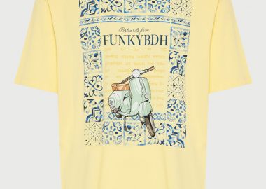 Ανδρικό βαμβακερό t-shirt με τύπωμα - FUNKY BUDDHA - 
