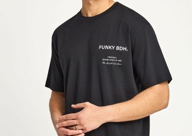 Ανδρικό βαμβακερό t-shirt με τύπωμα - FUNKY BUDDHA - 