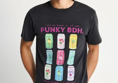 Ανδρικό βαμβακερό t-shirt με τύπωμα - FUNKY BUDDHA - 