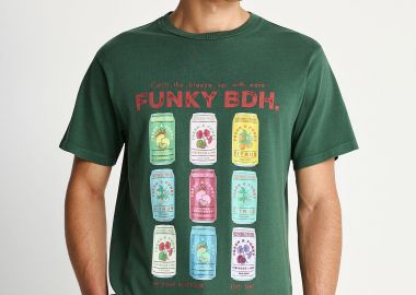 Ανδρικό βαμβακερό t-shirt με τύπωμα - FUNKY BUDDHA - 
