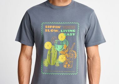Ανδρικό βαμβακερό t-shirt με τύπωμα - FUNKY BUDDHA - 