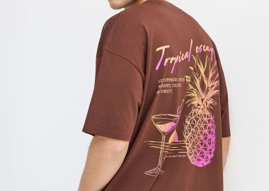 Ανδρικό βαμβακερό t-shirt με τύπωμα - FUNKY BUDDHA - 