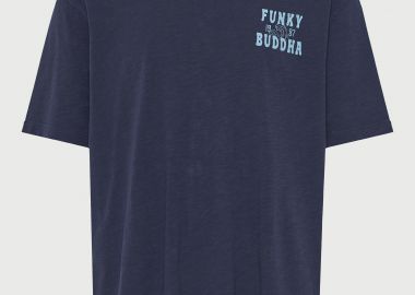 Ανδρικό βαμβακερό t-shirt με τύπωμα στην πλάτη - FUNKY BUDDHA - 
