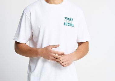 Ανδρικό βαμβακερό t-shirt με τύπωμα στην πλάτη - FUNKY BUDDHA - 