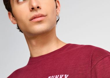 Ανδρικό βαμβακερό t-shirt με τύπωμα στην πλάτη - FUNKY BUDDHA - 