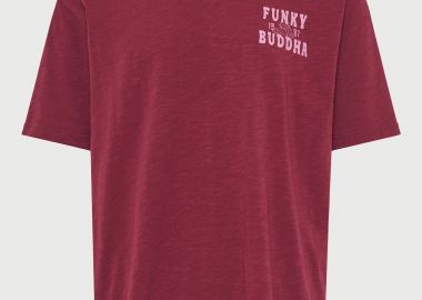 Ανδρικό βαμβακερό t-shirt με τύπωμα στην πλάτη - FUNKY BUDDHA - 