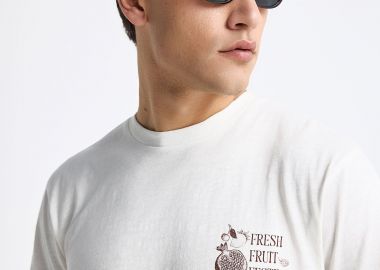 Ανδρικό βαμβακερό t-shirt με τύπωμα στην πλάτη - FUNKY BUDDHA - 