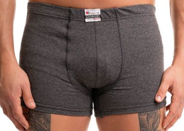 ΑΝΔΡΙΚΟ BOXER ΒΑΜΒΑΚΕΡΟ ΜΕ ΕΣΩΤΕΡΙΚΟ ΛΑΣΤΙΧΟ GIORGIO ΑΝΘΡΑΚΙ Ανθρακί - Giorgio - 