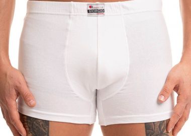 ΑΝΔΡΙΚΟ BOXER ΒΑΜΒΑΚΕΡΟ ΜΕ ΕΣΩΤΕΡΙΚΟ ΛΑΣΤΙΧΟ GIORGIO ΛΕΥΚΟ Λευκό - Giorgio - 
