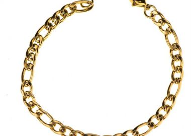 Ανδρικό βραχιόλι από ανοξείδωτο επιχρυσωμένο ατσάλι -  - 