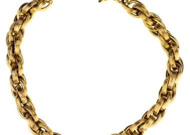 Ανδρικό βραχιόλι από ανοξείδωτο επιχρυσωμένο ατσάλι -  - 