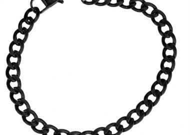 Ανδρικό βραχιόλι από ανοξείδωτο μαύρο ατσάλι -  - 