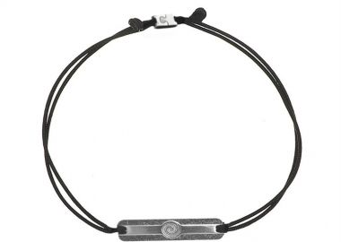 Ανδρικό βραχιόλι από ασήμι 925 με αμμοβολή σε μαύρο πλατίνωμα -  - 