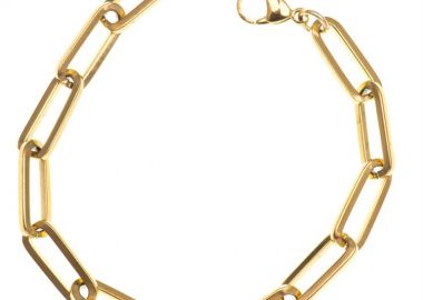 Ανδρικό βραχιόλι από επιχρυσωμένο ατσάλι -  - 