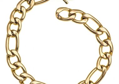 Ανδρικό βραχιόλι από επιχρυσωμένο ατσάλι παχυ μέγεθος -  - 