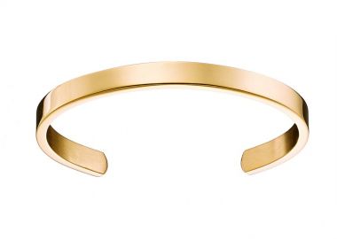 Ανδρικό βραχιόλι χειροπέδα από ανοξείδωτο ατσάλι επιχρυσωμένο -  - 