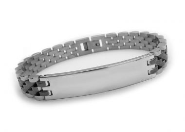 Ανδρικό Βραχιόλι δίχρωμο από Ατσάλι BA431 - Asimenio - 