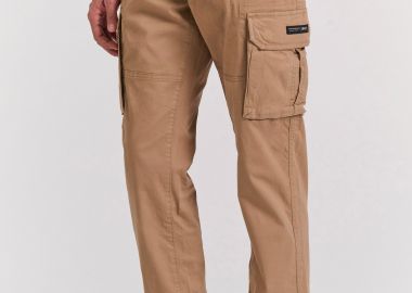 Ανδρικό cargo παντελόνι με cuffed τελείωμα - FUNKY BUDDHA - 