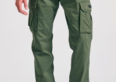 Ανδρικό cargo παντελόνι με cuffed τελείωμα - FUNKY BUDDHA - 