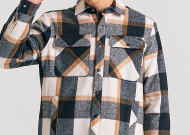 Ανδρικό casual μπουφάν με γιακά - FUNKY BUDDHA - 