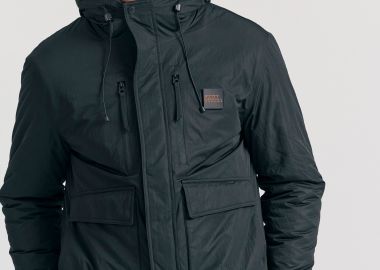 Ανδρικό casual μπουφάν με κουκούλα - FUNKY BUDDHA - 