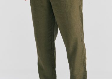 Ανδρικό comfort fit λινό chino παντελόνι - FUNKY BUDDHA - 