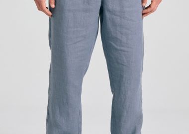 Ανδρικό comfort fit λινό chino παντελόνι - FUNKY BUDDHA - 