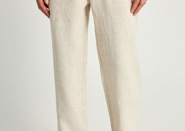 Ανδρικό comfort fit λινό chino παντελόνι - FUNKY BUDDHA - 