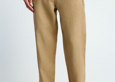 Ανδρικό comfort fit λινό chino παντελόνι - FUNKY BUDDHA - 