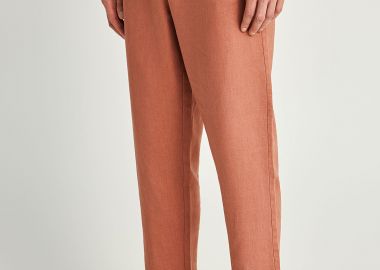 Ανδρικό comfort fit λινό chino παντελόνι - FUNKY BUDDHA - 